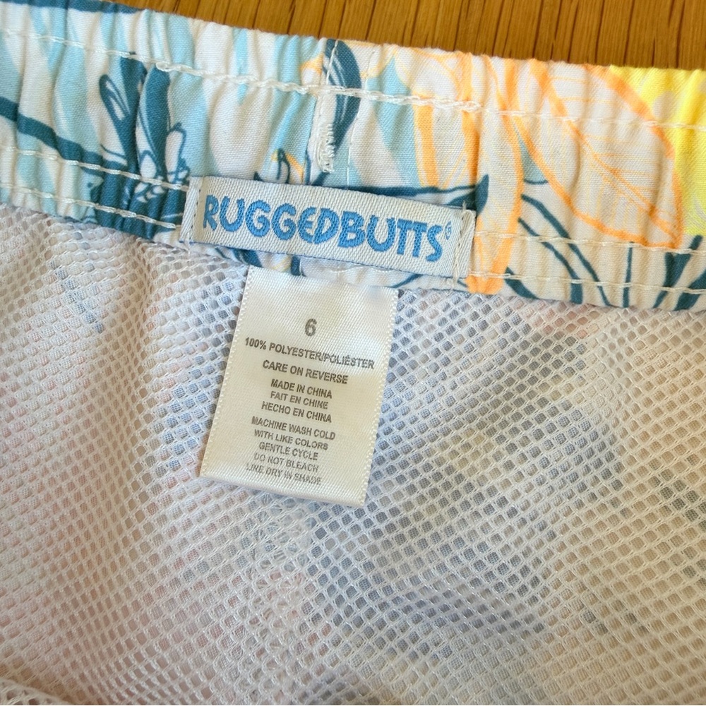 Tropical Print Swim Shorts | Ruffle Butts - Picture 3 of 5